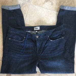 Paige Kylie crop jean, dark blue jean